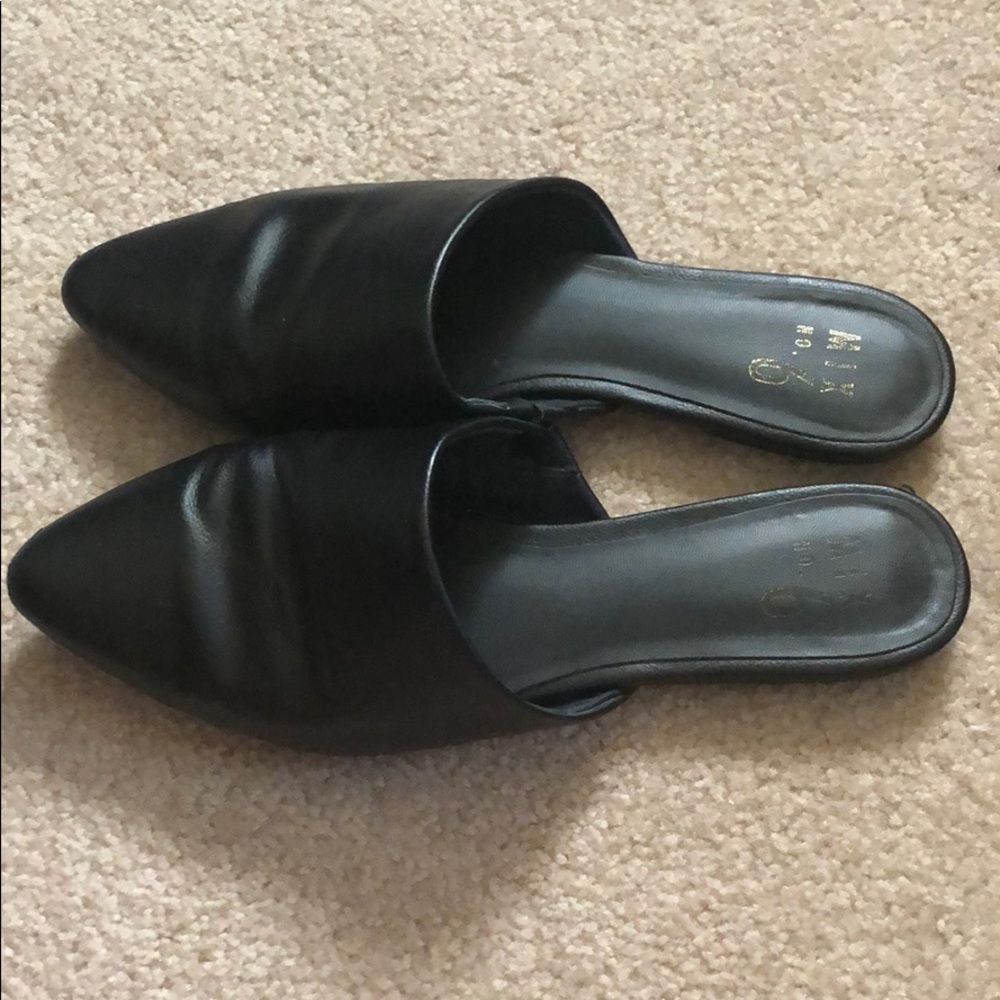 Mix No. 6 Black Patent Leather Mules